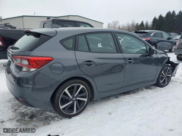 2022 Subaru Impreza Sport with VIN 4S3GTAM61N3701789, listed as a Copart auction lot 43802055 with 26,982 mi miles and Salvage Title. Bid and sale history available at carsss.com. Image 3.