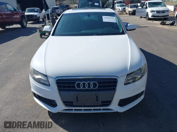 2010 Audi A4 2.0T Premium Plus with VIN WAUEFAFL7AN002177, listed as a IAAI auction lot 41808557 with 125,950 mi miles. Bid and sale history available at carsss.com. Image 6.