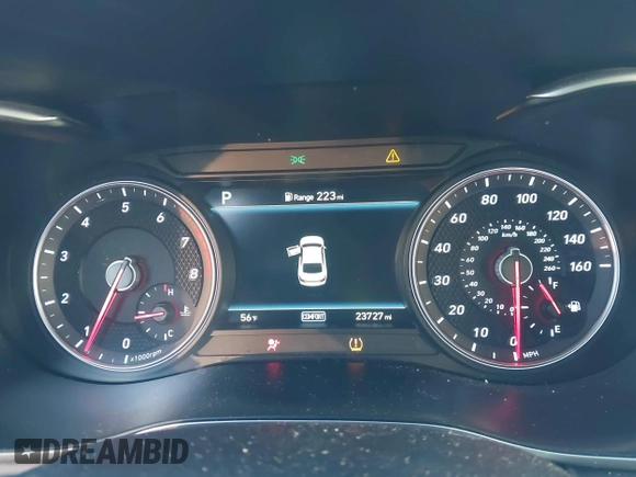2020 Genesis G70 2.0T with VIN KMTG64LA1LU056066, listed as a IAAI auction lot 41139287 with 23,727 mi miles and . Bid and sale history available at DreamBid. Image 7.