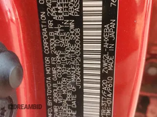 2017 Toyota Prius Plus z VIN JTDKARFP2H3050908, wystawiony jako Copart lot #60302925 z przebiegiem 105 340 mil mil oraz Szkoda całkowita • Salvage title. Historia ofert i sprzedaży dostępna na DreamBid. Obrazek 12.
