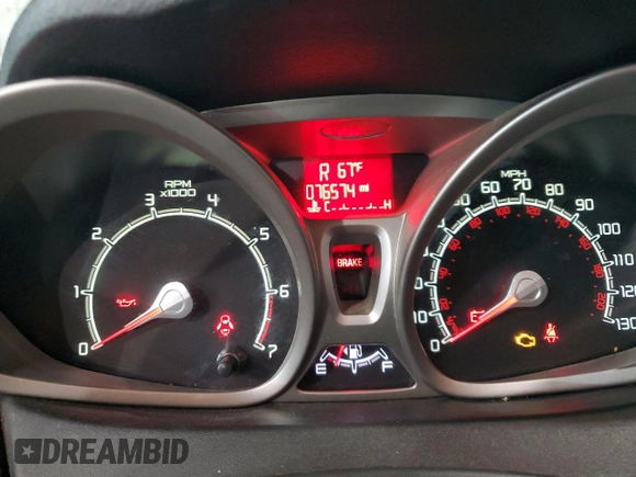 2013 Ford Fiesta SE with VIN 3FADP4EJ8DM204849, listed as a Copart auction lot 71079483 with 76,574 mi miles and Non Repairable. Bid and sale history available at carsss.com. Image 9.