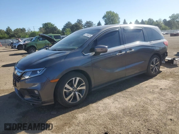 2019 Honda Odyssey EX-L z VIN 5FNRL6H79KB045249, wystawiony jako Copart lot #57108075 z przebiegiem 86 038 mil mil oraz Szkoda całkowita • Salvage title. Historia ofert i sprzedaży dostępna na DreamBid. Obrazek 1.