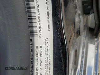 2019 Maserati Ghibli z VIN ZAM57XSA3K1319532, wystawiony jako Copart lot #74282384 z przebiegiem Nie podano mil oraz Nie do naprawy. Historia ofert i sprzedaży dostępna na DreamBid. Obrazek 13.