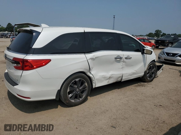 2022 Honda Odyssey Elite with VIN 5FNRL6H9XNB003436, listed as a Copart auction lot 59121205 with 102,579 mi miles and Non repairable. Bid and sale history available at DreamBid. Image 3.