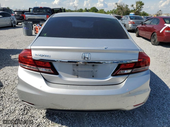2013 Honda Civic Sdn LX with VIN 19XFB2F50DE080819, listed as a Copart auction lot 51474275 with 176,063 mi miles and Salvage Title. Bid and sale history available at carsss.com. Image 6.