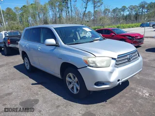 2008 Toyota Highlander Hybrid with VIN JTEEW41A882023721, listed as a IAAI auction lot 41803255 with 183,646 mi miles. Bid and sale history available at carsss.com. Image 1.