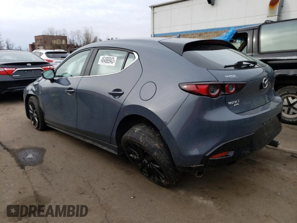 2019 Mazda Mazda3 Hatchback w/Premium Pkg with VIN JM1BPBNM1K1144052, listed as a Copart auction lot 45486943 with 55,106 mi miles. Bid and sale history available at carsss.com. Image 2.