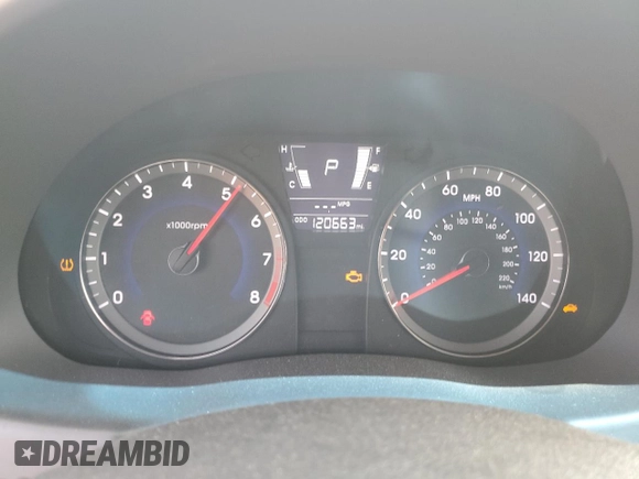 2014 Hyundai Accent GS with VIN KMHCT5AE8EU189813, listed as a Copart auction lot 60126745 with 120,663 mi miles and Salvage title. Bid and sale history available at DreamBid. Image 9.
