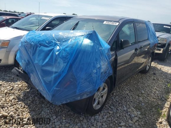 2013 Toyota Sienna L with VIN 5TDZK3DC3DS341886, listed as a Copart auction lot 54631924 with 0 mi miles and Salvage Title. Bid and sale history available at carsss.com. Image 1.