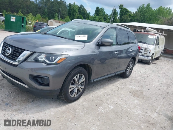 2018 Nissan Pathfinder SL with VIN 5N1DR2MM4JC642152, listed as a IAAI auction lot 42132867 with 142,063 mi miles. Bid and sale history available at carsss.com. Image 2.