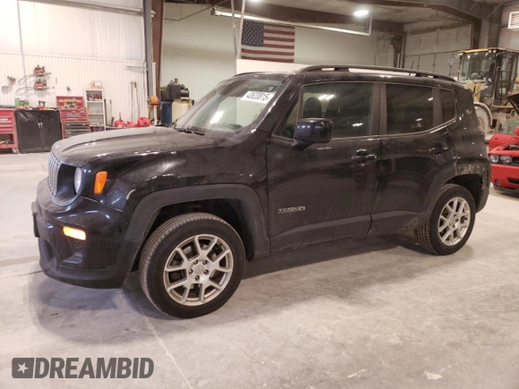 2020 Jeep Renegade Latitude with VIN ZACNJBBB1LPL47605, listed as a Copart auction lot 43620815 with 118,283 mi miles and Salvage Title. Bid and sale history available at carsss.com. Image 1.