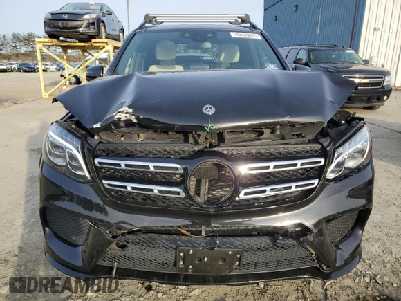 2017 Mercedes-Benz GLS 550 with VIN 4JGDF7DE6HA950752, listed as a Copart auction lot 45538075 with 115,924 mi miles and Salvage title. Bid and sale history available at DreamBid. Image 5.