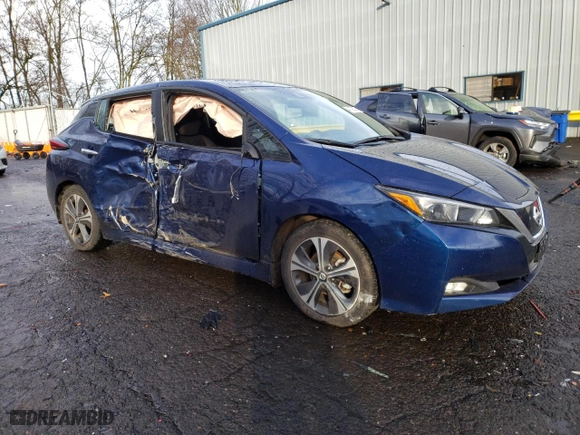 2020 Nissan LEAF SV with VIN 1N4AZ1CP3LC300679, listed as a Copart auction lot 41429205 with 21,251 mi miles and Salvage Title. Bid and sale history available at carsss.com. Image 4.