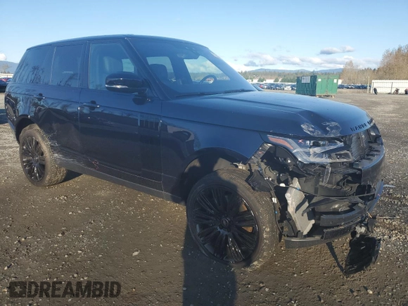 2022 Land Rover Range Rover Westminster with VIN SALGS2RU8NA463525, listed as a Copart auction lot 76359954 with 26,490 mi miles and Salvage title. Bid and sale history available at DreamBid. Image 4.