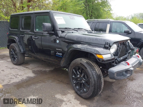 2024 Jeep Wrangler Sahara with VIN 1C4RJXP67RW274877, listed as a IAAI auction lot 42119319 with 7,157 mi miles and . Bid and sale history available at DreamBid. Image 1.