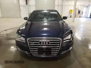 2014 Audi A8 4.0T with VIN WAUR2AFD8EN006198, listed as a Copart auction lot 85272544 with 105,058 mi miles and Salvage Title. Bid and sale history available at DreamBid. Image 5.