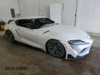 2021 Toyota Supra 2.0 with VIN WZ1DB2C08MW037854, listed as a Copart auction lot 76618284 with Not provided miles and Salvage title. Bid and sale history available at DreamBid. Image 4.