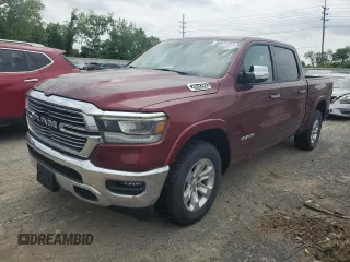 2021 Ram 1500 Laramie with VIN 1C6SRFJT5MN636567, listed as a Copart auction lot 56971425 with 46,450 mi miles and Salvage title. Bid and sale history available at DreamBid. Image 1.