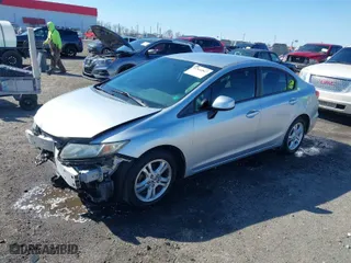 2013 Honda Civic Sdn LX with VIN 2HGFB2F53DH501955, listed as a IAAI auction lot 41844867 with 204,124 mi miles. Bid and sale history available at carsss.com. Image 2.