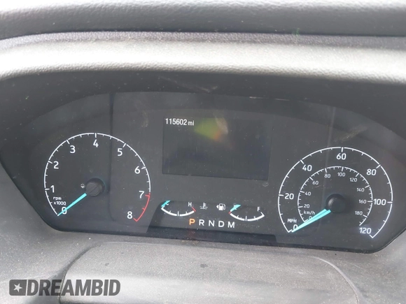2020 Ford Transit Cargo with VIN 1FTYE1Y80LKB44001, listed as a IAAI auction lot 41638467 with 115,602 mi miles and . Bid and sale history available at DreamBid. Image 7.