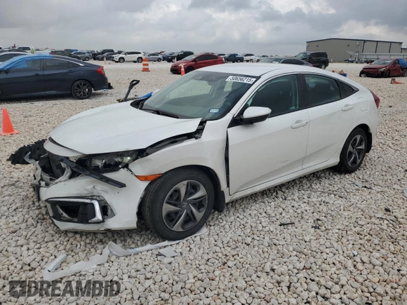 2020 Honda Civic LX with VIN 2HGFC2F60LH505837, listed as a Copart auction lot 50656215 with 49,861 mi miles and Salvage Title. Bid and sale history available at DreamBid. Image 1.