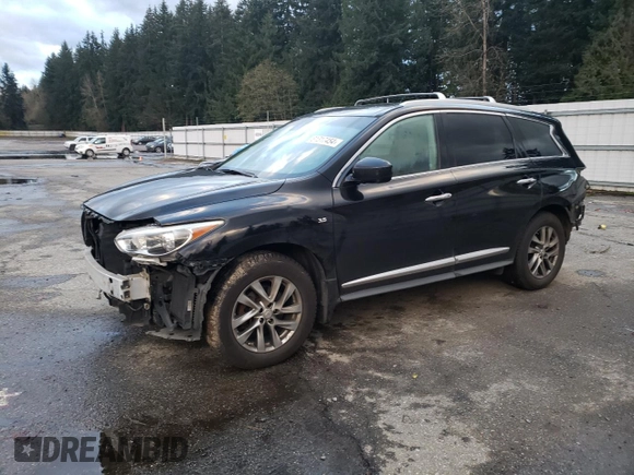 2014 Infiniti QX60 with VIN 5N1AL0MM2EC520730, listed as a Copart auction lot 81317454 with 133,627 mi miles and Salvage Title. Bid and sale history available at carsss.com. Image 1.