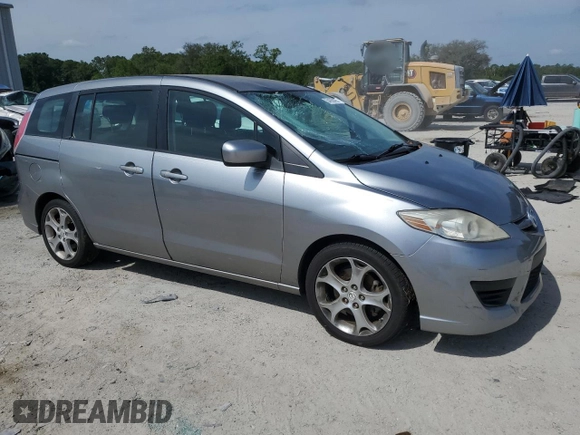 2010 Mazda 5 Sport with VIN JM1CR2W3XA0363987, listed as a Copart auction lot 54160425 with Not Provided miles and Salvage Title. Bid and sale history available at DreamBid. Image 4.