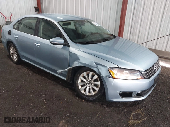 2012 Volkswagen Passat S w/Appearance with VIN 1VWAP7A30CC042041, listed as a IAAI auction lot 42051506 with 154,896 mi miles. Bid and sale history available at carsss.com. Image 1.