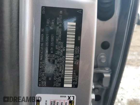 2024 Lexus RX 350h z VIN 2T2BBMCA4RC040708, wystawiony jako Copart lot #43822995 z przebiegiem 11 630 mil mil oraz Szkoda całkowita • Salvage title. Historia ofert i sprzedaży dostępna na DreamBid. Obrazek 12.