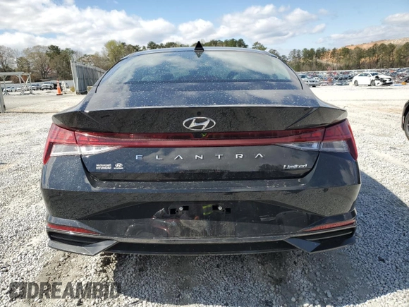 2023 Hyundai Elantra Limited with VIN KMHLP4AG6PU499056, listed as a Copart auction lot 49999395 with 24,421 mi miles and Salvage Title. Bid and sale history available at DreamBid. Image 6.