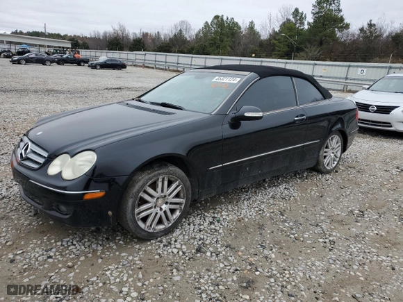 2008 Mercedes-Benz CLK-Class 3.5L with VIN WDBTK56F88F246009, listed as a Copart auction lot 43073965 with 161,324 mi miles and Salvage Title. Bid and sale history available at carsss.com. Image 1.