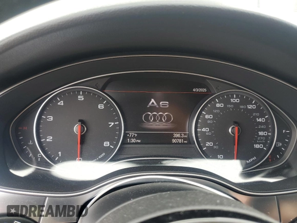 2015 Audi A6 3.0T Prestige with VIN WAUHGAFC1FN005058, listed as a Copart auction lot 51346675 with 90,781 mi miles and Salvage Title. Bid and sale history available at carsss.com. Image 9.