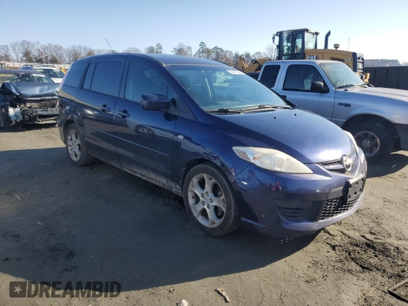 2009 Mazda 5 Grand Touring with VIN JM1CR293590354928, listed as a Copart auction lot 85419344 with 255,344 mi miles and Salvage title. Bid and sale history available at DreamBid. Image 4.