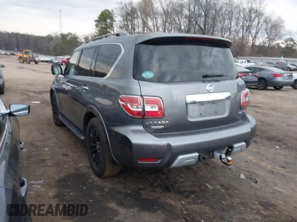 2018 Nissan Armada Platinum with VIN JN8AY2NF2J9333369, listed as a IAAI auction lot 41491584 with 124,048 mi miles. Bid and sale history available at carsss.com. Image 3.