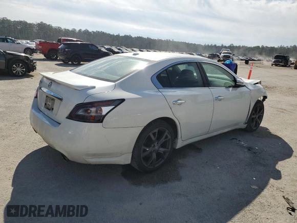2014 Nissan Maxima SV with VIN 1N4AA5AP6EC496816, listed as a Copart auction lot 46168415 with 157,843 mi miles and Salvage title. Bid and sale history available at DreamBid. Image 3.