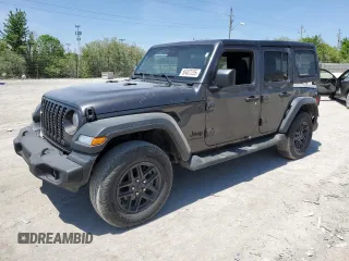 2024 Jeep Wrangler Sport S with VIN 1C4PJXDN4RW102311, listed as a Copart auction lot 56407235 with 23,851 mi miles and Salvage title. Bid and sale history available at DreamBid. Image 1.