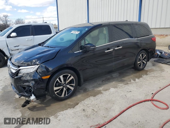 2020 Honda Odyssey Elite with VIN 5FNRL6H91LB032529, listed as a Copart auction lot 47424275 with 54,500 mi miles and Salvage Title. Bid and sale history available at DreamBid. Image 1.