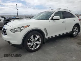 2013 Infiniti FX with VIN JN8CS1MU5DM142101, listed as a Copart auction lot 53384375 with 68,650 mi miles and Salvage title. Bid and sale history available at DreamBid. Image 1.