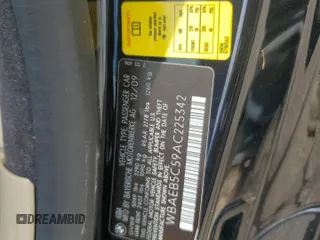2010 BMW 6 Series 650i with VIN WBAEB5C59AC225342, listed as a Copart auction lot 63996494 with 53,656 mi miles and Salvage Title. Bid and sale history available at carsss.com. Image 14.