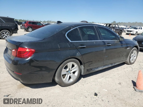 2013 BMW 5 Series 528i with VIN WBAXG5C50DDY34831, listed as a Copart auction lot 50034665 with 192,146 mi miles and Salvage Title. Bid and sale history available at carsss.com. Image 3.