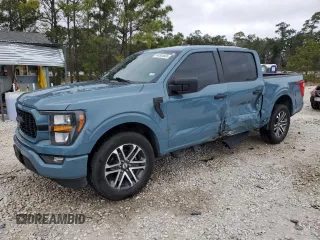 2023 Ford F-150 XL with VIN 1FTEW1CP6PKE73693, listed as a Copart auction lot 44504665 with 34,087 mi miles and Salvage Title. Bid and sale history available at carsss.com. Image 1.