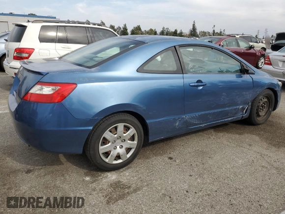 2009 Honda Civic Cpe LX with VIN 2HGFG12639H519390, listed as a Copart auction lot 53230825 with 105,819 mi miles and Salvage Title. Bid and sale history available at carsss.com. Image 3.