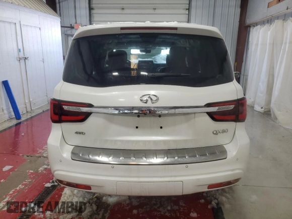 2024 Infiniti QX80 LUXE with VIN JN8AZ2AE4R9328082, listed as a Copart auction lot 41964375 with 27,999 mi miles and Salvage Title. Bid and sale history available at carsss.com. Image 6.