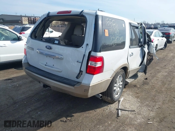 2014 Ford Expedition King Ranch z VIN 1FMJU1J51EEF14986, wystawiony jako IAAI lot #41770090 z przebiegiem Nie podano mil oraz . Historia ofert i sprzedaży dostępna na DreamBid. Obrazek 4.
