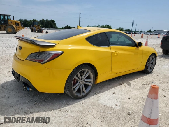 2011 Hyundai Genesis Coupe Grand Touring with VIN KMHHU6KHXBU047184, listed as a Copart auction lot 56392955 with 107,148 mi miles and Salvage title. Bid and sale history available at DreamBid. Image 3.
