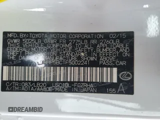 2015 Lexus RC F z VIN JTHHP5BC1F5002241, wystawiony jako Copart lot #55153915 z przebiegiem 106 196 mil mil oraz Szkoda całkowita • Salvage title. Historia ofert i sprzedaży dostępna na DreamBid. Obrazek 12.