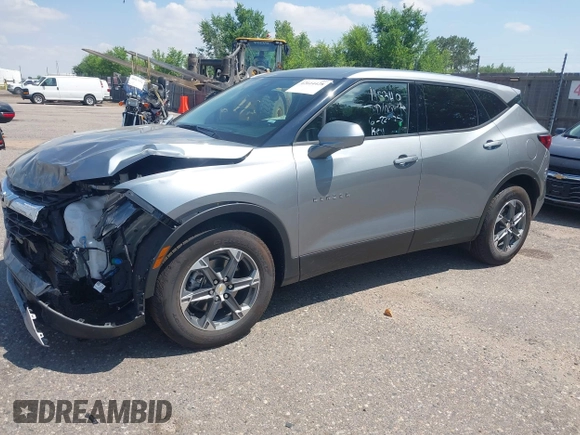 2025 Chevrolet Blazer LT with VIN 3GNKBHR44SS191853, listed as a IAAI auction lot 42614428 with 8,703 mi miles and . Bid and sale history available at DreamBid. Image 6.