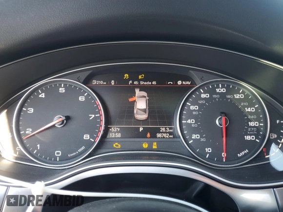 2012 Audi A7 3.0 Premium Plus with VIN WAUSGAFC1CN003571, listed as a Copart auction lot 85547624 with 98,762 mi miles and Salvage Title. Bid and sale history available at carsss.com. Image 9.