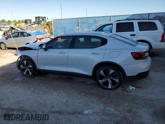 2023 Polestar 2 with VIN YSMED3KA7PL122854, listed as a Copart auction lot 74994294 with 55,404 mi miles and Salvage Title. Bid and sale history available at carsss.com. Image 4.