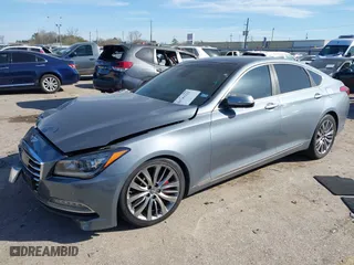 2015 Hyundai Genesis 5.0L with VIN KMHGN4JF9FU024515, listed as a IAAI auction lot 41741222 with 148,242 mi miles. Bid and sale history available at carsss.com. Image 16.